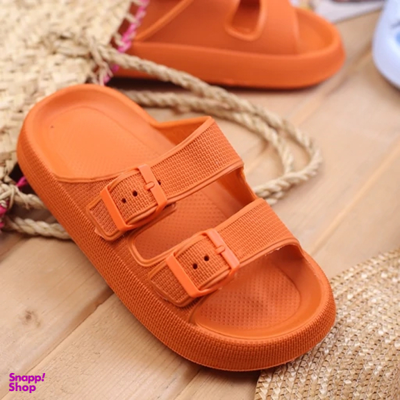 دمپایی سگکی زنانه و مردانه مدل کاسپین رنگ نارنجی