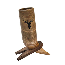 لیوان چوبی لیمو کمپ مدل شاخ وایکینگی طرح گوزن