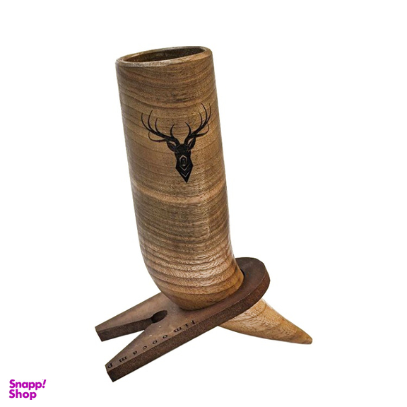 لیوان چوبی لیمو کمپ مدل شاخ وایکینگی طرح گوزن