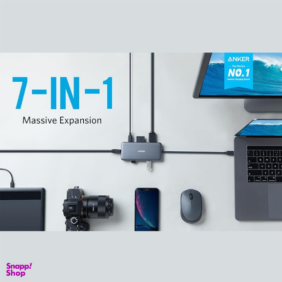 هاب 7 پورت Type-C انکر مدل +PowerExpand