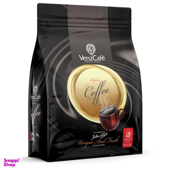 پودر قهوه فوری ونزکافه بسته 40 عددی