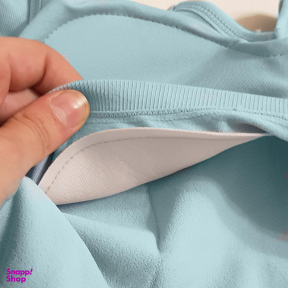 کراپ‌تاپ زنانه ماییلدا مدل کبریتی پددار کد 4789 رنگ آبی روشن