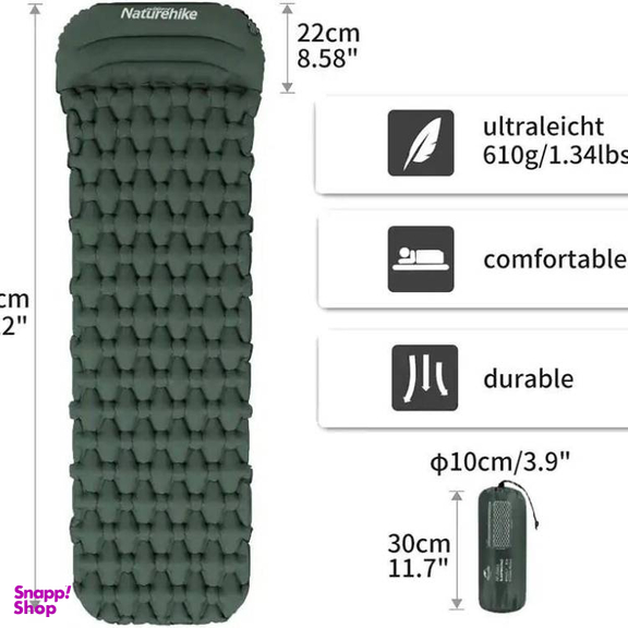 زيرانداز بادی نیچرهایک سايز 6.5cm مدل FC-12 Single Aircushion with Pillow کد Z003-P