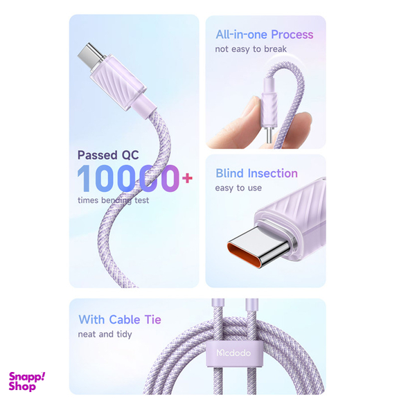 کابل USB به USB-C مک دودو مدل CA-3650 طول 1.2 متر