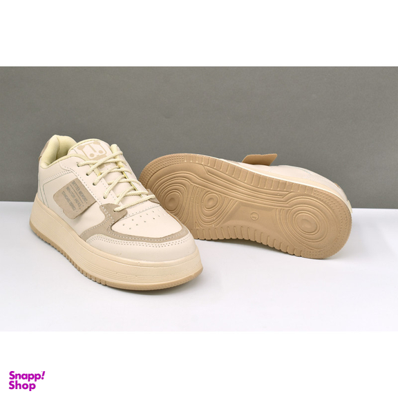 کفش روزمره زنانه پویان گام پیام مدل مولین کد 11959 رنگ کرم