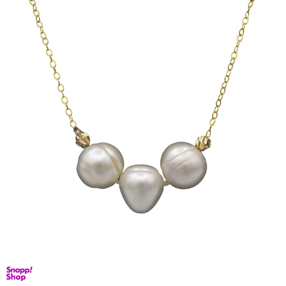 گردنبند طلا 18 عیار زنانه کاپانی مدل مروارید باروک کد KN065