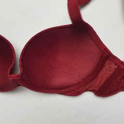 ست شورت و سوتین زنانه برتا مدل اسفنجی کد 6020KC رنگ زرشکی