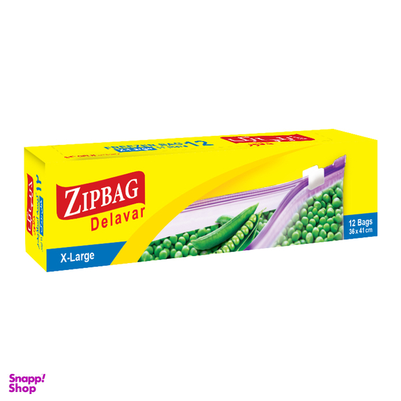 کیسه زیپ دار زیپ بگ دلاور مدل X-Large بسته 12 عددی