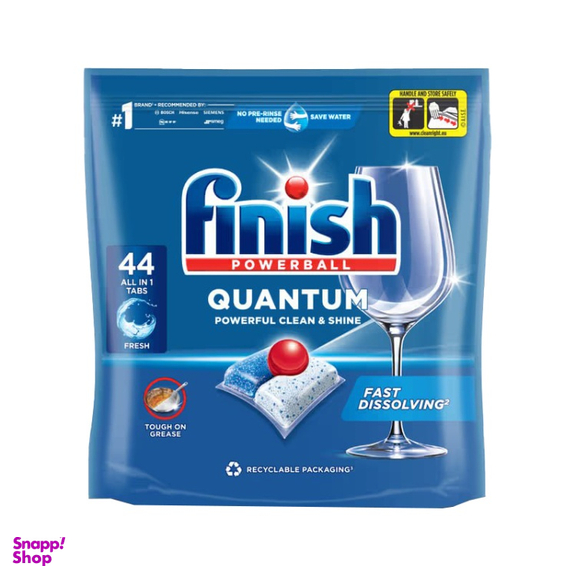 قرص ماشین ظرفشویی فینیش مدل quantum powerball بسته 44 عددی