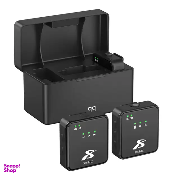 میکروفن یقه ای بی سیم مدل SX63 RX Pro مجموعه 2 عددی