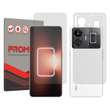 محافظ صفحه نمایش شفاف پرومیت مدل Resistant مناسب گوشی موبایل ریلمی GT3 به همراه محافظ پشت گوشی