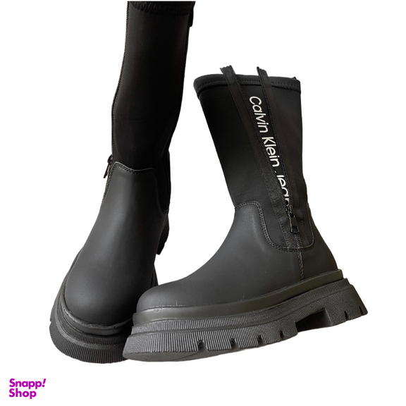 بوت زنانه طرح کلوین کلاین مدل CK21 رنگ مشکی