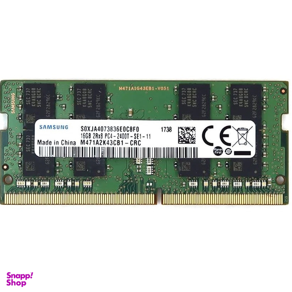 رم لپ تاپ DDR4 دو کاناله 2400 مگاهرتز CL17 سامسونگ مدل M471AK43CB1 ظرفیت 16 گیگابایت