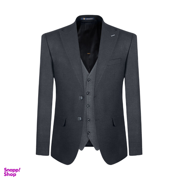 کت شلوار کمبین کج راه مدل ژیله دورو کد 1448 رنگ ذغالی