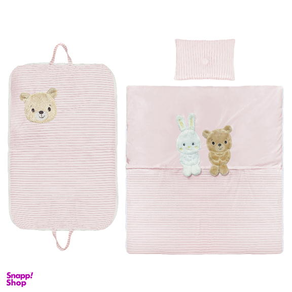 سرویس خواب 3 تکه نوزاد پینک بلو طرح خرس و خرگوش
