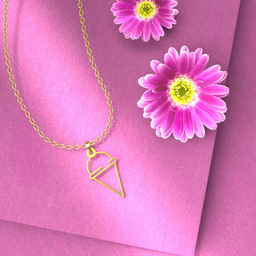 گردنبند طلا 18 عیار زنانه مدوپد مدل بستنی کد F3-1-1253