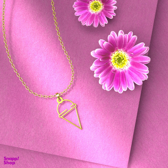 گردنبند طلا 18 عیار زنانه مدوپد مدل بستنی کد F3-1-1253