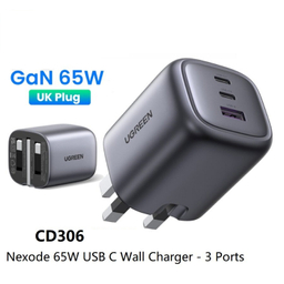 شارژر 65 وات یوگرین مدل CD306 GaN Nexode