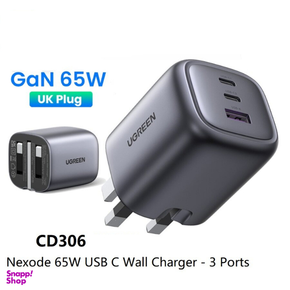 شارژر 65 وات یوگرین مدل CD306 GaN Nexode