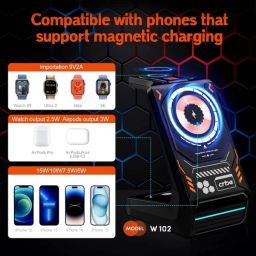 شارژر 15 وات مغناطیسی کربی مدل W102 3in1