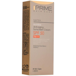 کرم ضدآفتاب بدون رنگ پریم مدل Anti Aging SPF 50 حجم 40 میلی لیتر