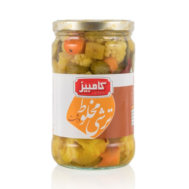 ترشی مخلوط درشت کامبیز وزن 670 گرم