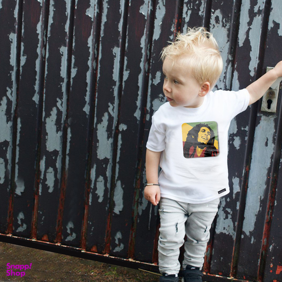 تیشرت آستین کوتاه دخترانه 27 مدل Bob Marley Color کد MH943