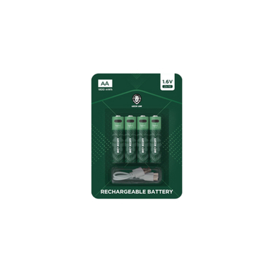 باتری قلمی قابل شارژ گرین لاین مدل AA 1.6V Alkaline Battery بسته ۴ عددی
