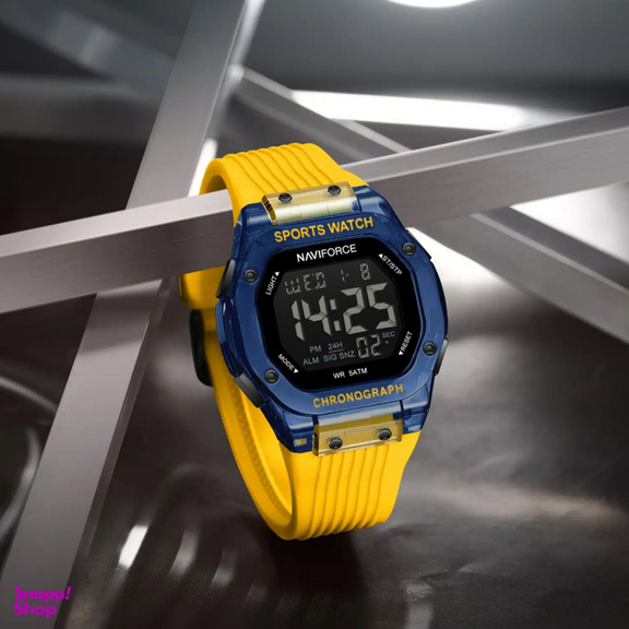 ساعت دیجیتال نیوی فورس مدل Naviforce Nf7113 رنگ آبی زرد