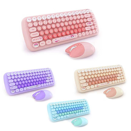 کیبورد و ماوس بی سیم مافی مدل candy fashion multicolor