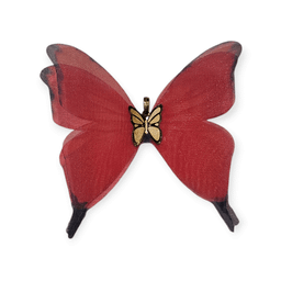 پلاک گردنبند طلا 18 عیار زنانه مدل پروانه پاریس کد 10