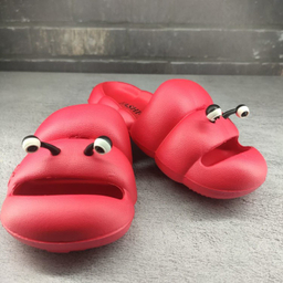 دمپایی دخترانه پاپا مدل حلزونی رنگ قرمز