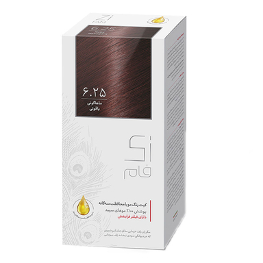 کیت رنگ مو زی فام شماره 6.25 رنگ ماهگونی یاقوتی حجم 50 میلی‌ لیتر