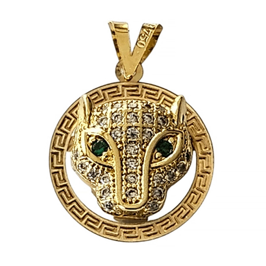 پلاک گردنبند طلا 18 عیار زنانه مدل پاریس طرح پنتر کد 1824