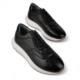 کفش کتانی زنانه چرم کاکتوس مدل WS۱۰۵۶ رنگ مشکی