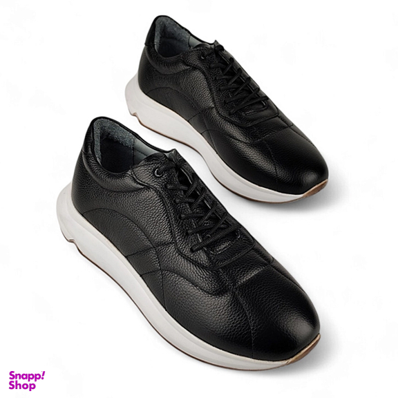 کفش کتانی زنانه چرم کاکتوس مدل WS۱۰۵۶ رنگ مشکی