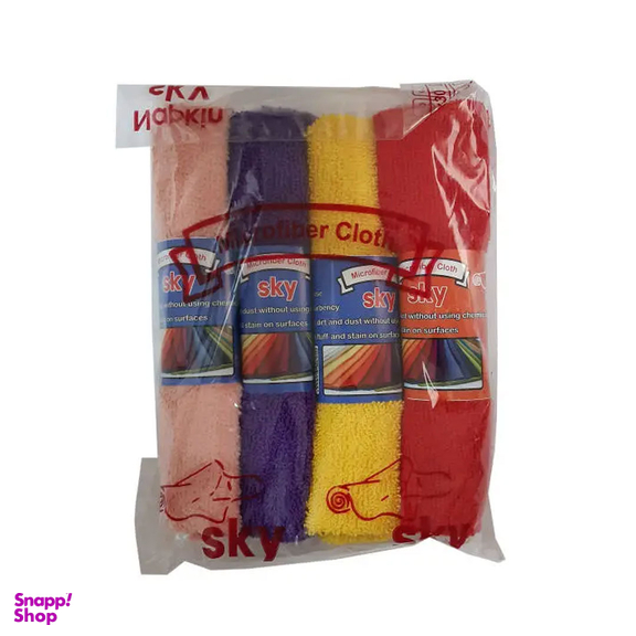 دستمال آشپزخانه میکرو فایبر کد 01 بسته 4 عددی
