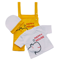 ست 3 تکه لباس نوزادی مدل Happy کد M02