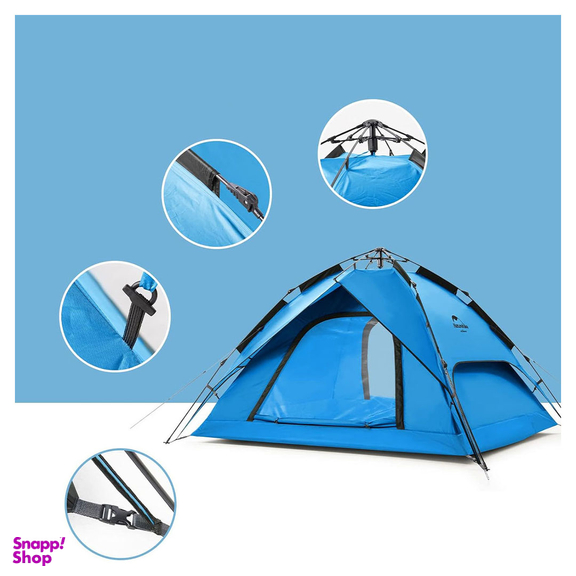 چادر اتوماتیک 3 نفره نیچرهایک مدل POP UP TENT کد NH21ZP008