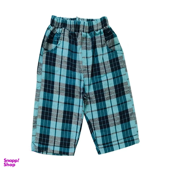 ست تیشرت و شلوارک پسرانه مدل چهارخانه