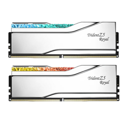 رم دسکتاپ جی اسکیل مدل TRIDENT Z ROYAL SILVER RGB DDR5 دو کاناله 6400MHz CL32 ظرفیت 16 گیگابایت بسته 2 عددی