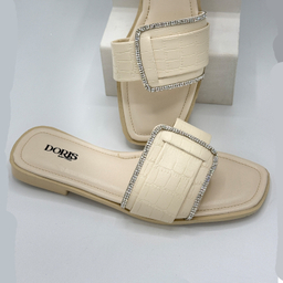 صندل زنانه دوریس مدل لیندا کد 03 رنگ کرم