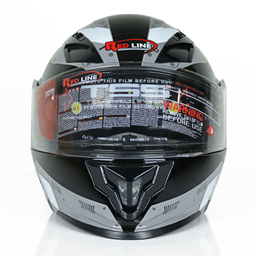 کلاه کاسکت بلوتوثی ردلاین مدل +939 Black Grey Shine به همراه کاور