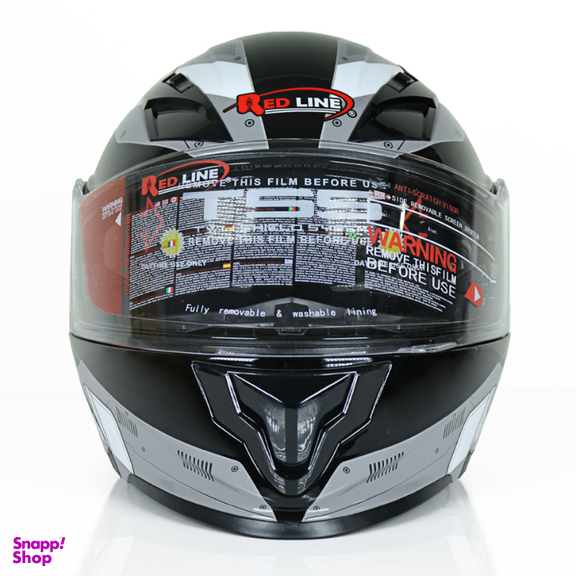 کلاه کاسکت بلوتوثی ردلاین مدل +939 Black Grey Shine به همراه کاور