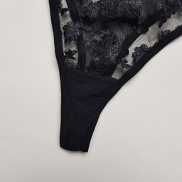 ست شورت و سوتین زنانه برتا مدل توری کد 2020SQ رنگ مشکی