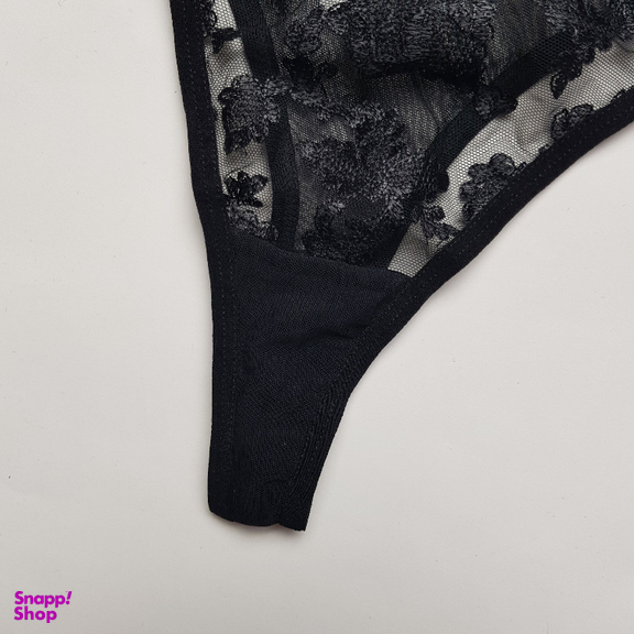 ست شورت و سوتین زنانه برتا مدل توری کد 2020SQ رنگ مشکی