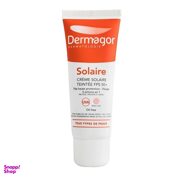 کرم ضد آفتاب رنگی درماگور مدل spf50 حجم 40 میلی لیتر