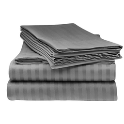 ست ملحفه و روبالشی دونفره 3 تکه مدل هتلی پارالل سایز 180×200 سانتی متر