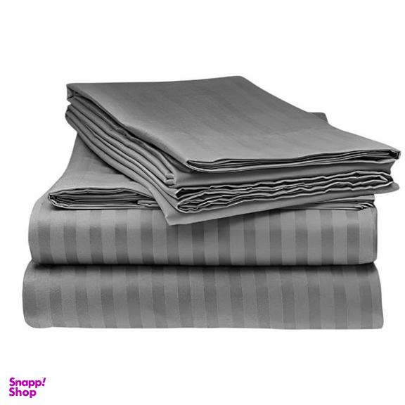 ست ملحفه و روبالشی دونفره 3 تکه مدل هتلی پارالل سایز 180×200 سانتی متر