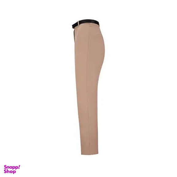 شلوار تنگ کمربند چرمی زنانه برنس مدل آتینا رنگ کرم